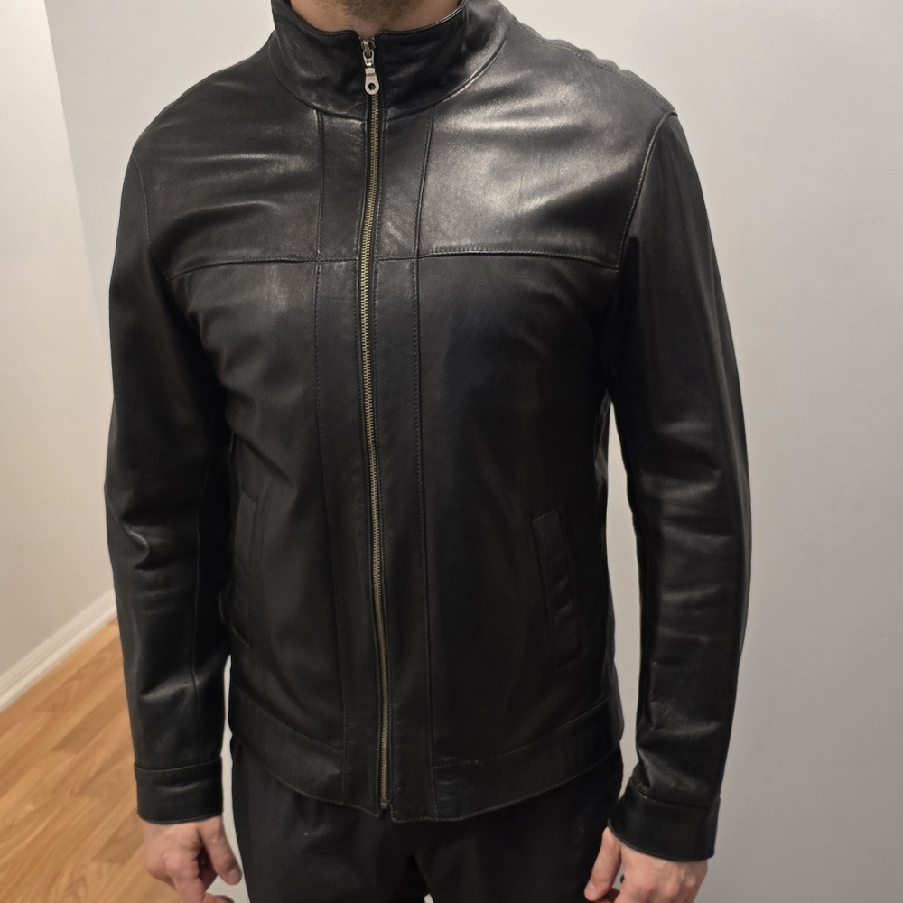 Danier Men's Black Leather Jacket